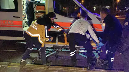 Motosiklet Yayaya Çarptı