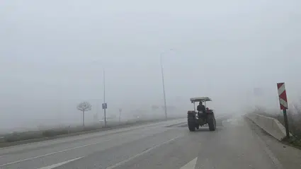 Yoğun Sis Ulaşımı Olumsuz Etkiledi