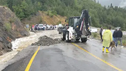 Küre ilçesinde sağanak etkili oldu