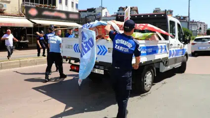 Ordu'da kaldırım işgaline yönelik denetim yapıldı