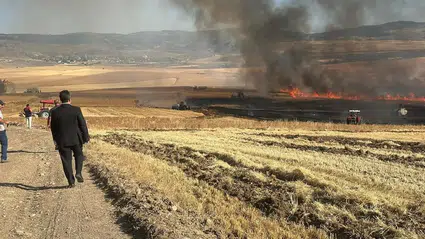 Korkutan Yangında İmdada Sungurlu İtfaiyesinin Yetişti