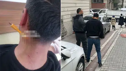 Esenyurt’ta komşu kavgası kamerada, kadını tornavida ile darp etti