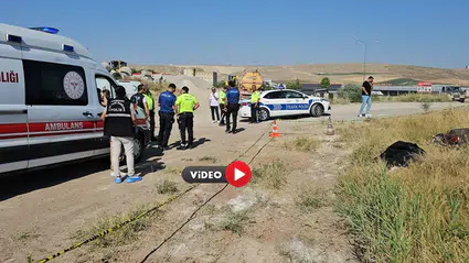 Motosiklet İş Yerinin Bahçesine Devrildi