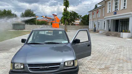 Osmancık'ta Halk Sağlığı İçin İlaçlama Çalışması