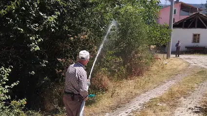 Çorum'da Yangın Riski Bulunan Köylere Yangın Hortumu Dağıtılıyor