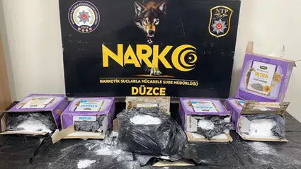 Düzce'de yolcu otobüsünde uyuşturucuyla yakalanan zanlı tutuklandı