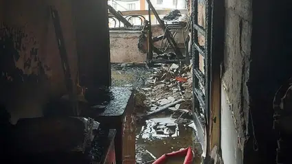 Samsun'da bir binada çıkan yangında 2 kişi dumandan etkilendi
