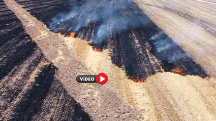 Anız Yangını 70 Dönüm Araziyi Küle Çevirdi