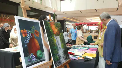 Rize'de huzurevi sakinlerinin el emeği ürünleri sergilendi