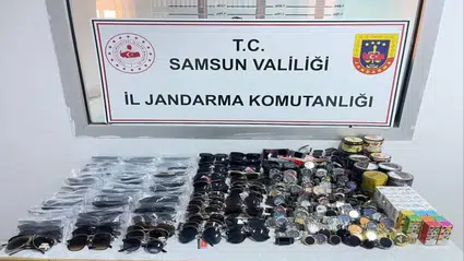 Samsun'da kaçak ürünler satan şüpheli yakalandı