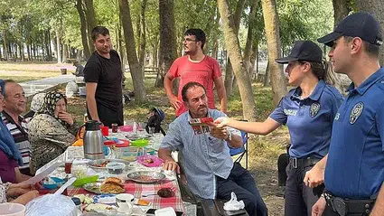 Alaçam Emniyeti orman yangınlarına karşı farkındalık için bilgilendirme yaptı