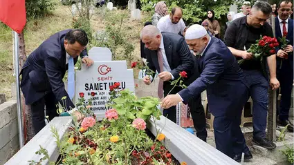 Trabzon'da 15 Temmuz şehidi mezarı başında anıldı
