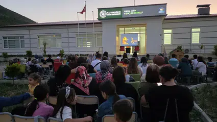 Laçin'de Açık Hava Sineması Etkinliği Yapıldı