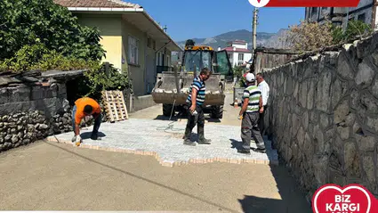 Kargı’da Kilit Parke Taşı Çalışmaları Sürüyor