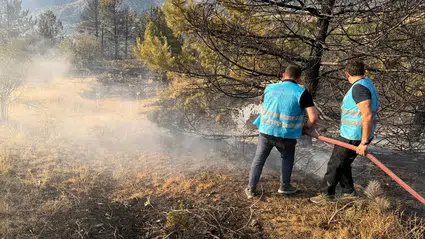 Ülkücü Gençler Yangın Söndürme Çalışmalarında