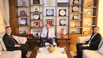 Kaymakamlardan Çalgan'a Veda Ziyareti