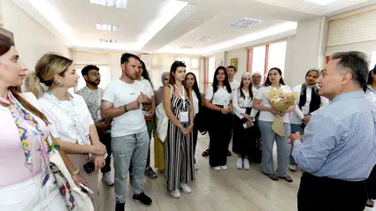 Gönüllü gençlerden TOGÜ Rektörü Yılmaz'a ziyaret