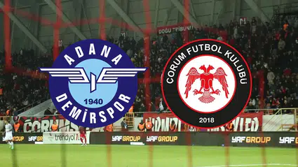Adana Demirspor - Arca Çorum FK Maçı Hangi Kanalda?