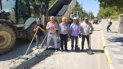 Doğalgaz Hattı Geçen Yollarda Tamirat Başladı