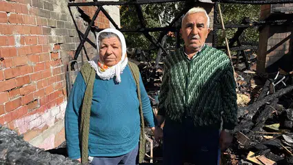 Evini Kaybeden Yaşlı Çift Destek Bekliyor