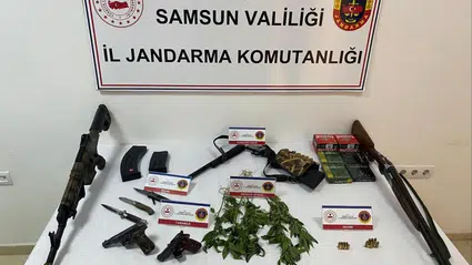 Samsun'da uyuşturucu ve ruhsatsız silah operasyonunda 5 kişi yakalandı