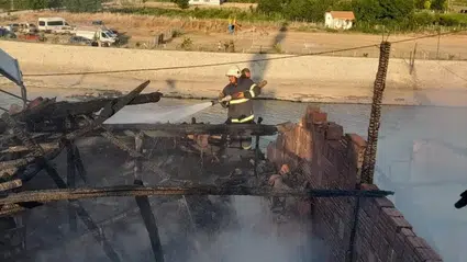 Tokat'ta çıkan yangında evde hasar oluştu