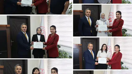 Gençlik ve Spor’da Başarılı Personele Teşekkür Belgesi