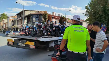 20 Motosiklet Trafikten Men Edildi