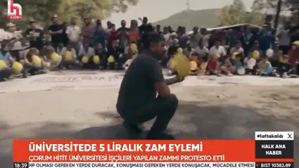 Hitit Üniversitesi İşçilerinin Sesini Halk TV Duyurdu