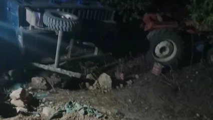 Beyşehir’de devrilen traktörün sürücüsü ağır yaralandı