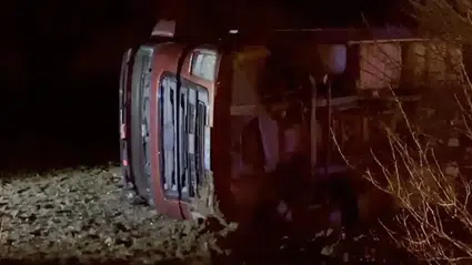 Köpeğe Çarpmamak İçin Manevra Yaptı, Devrildi