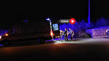 Motosiklet Şarampole Devrildi
