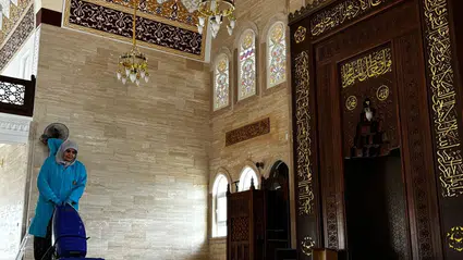 İbadethanelerde Kapsamlı Temizlik Çalışması