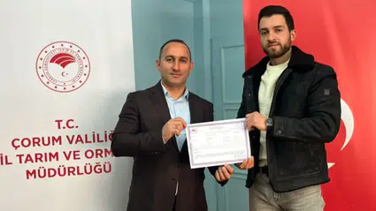 Örnek Üreticiye Hastalıktan Ari İşletme Sertifikası