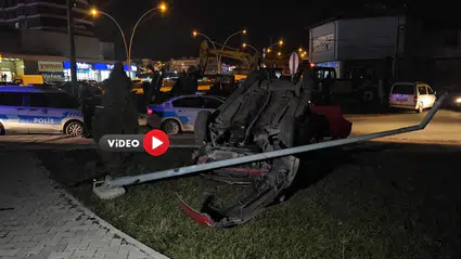 Kontrolden Çıkan Araç Parka Uçtu