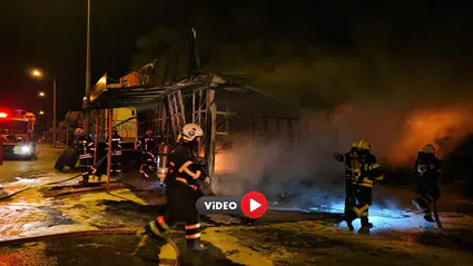 Çorum’da Yangın Çıkan Oto Lastik Servisinde Hasar Oluştu