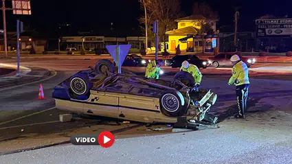 Arkadan Çarptı Ters Döndü