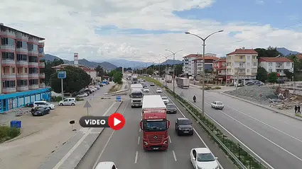 Osmancık'ta Bayram Göçü Başladı, Samsun Yolunda Yollar Doldu Taştı