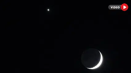 Çorum Semalarında Ay ve Venüs Buluşması