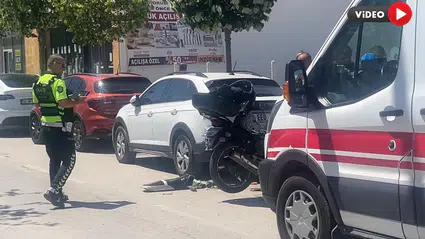 Motosiklet Yayaya Çarptı