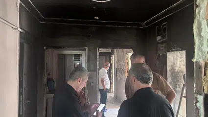 Yangınzede Ailenin Acısına Ortak Oldu
