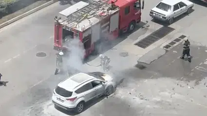 Cipte Çıkan Yangını Vatandaşlar ve Polis Söndürdü