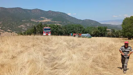 Ağaçlık Alana Sıçrayan Yangına Müdahale Ediliyor