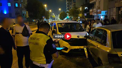 Park Halindeki Araçlara Çarpan Sürücü Yaralandı