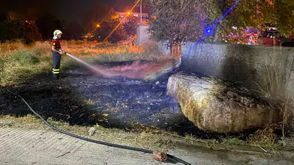 Osmancık'ta Çıkan Ot Yangını Söndürüldü