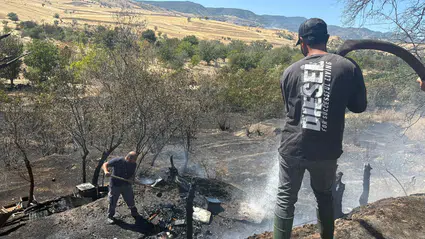 Yangında 20 Arı Kovanı Kullanılamaz Hale Geldi