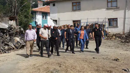 Yangınzede Aileye Geçmiş Olsun Ziyareti