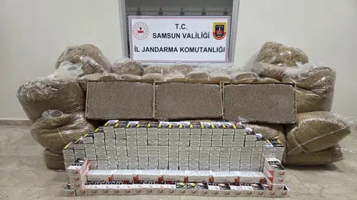 Samsun'da 60 kilogram kaçak tütün ele geçirildi
