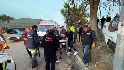 Takla Atan Otomobil Hurdaya Döndü