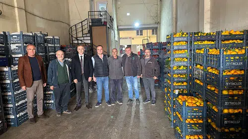 Tahtasız’dan Sebze Hali Esnafına Geçmiş Olsun Ziyareti